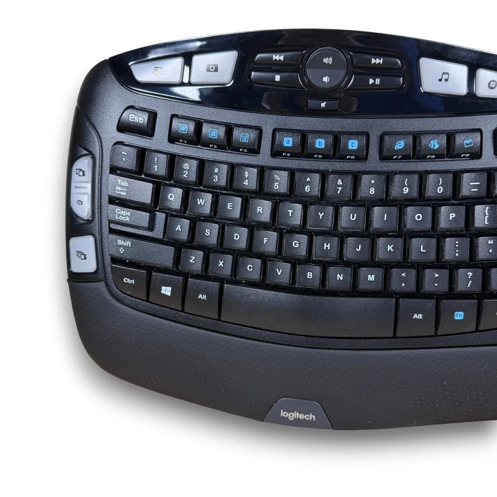 Logitech K350 Y-R0053 Wireless Wave Comfort Ergonomic Keyboard No USB‎ Dongle